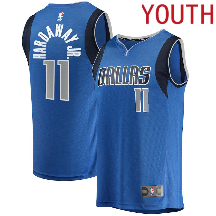 Youth Dallas Mavericks #11 Tim Hardaway Jr. Fanatics Branded Blue Fast Break Player NBA Jersey